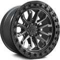 17X9 TIS 556AB OFF-ROAD WHEELS - 6X135 WITH -12 OFFSET - ANTHRACITE WITH BLACK LIP RING