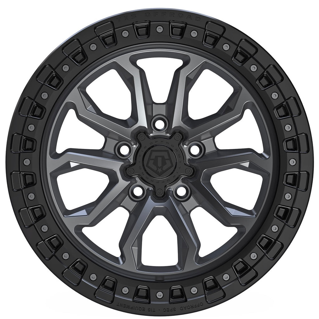 17X9 TIS 556AB OFF-ROAD WHEELS - 6X135 WITH -12 OFFSET - ANTHRACITE WITH BLACK LIP RING