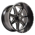 22X12 XTREME FORCE XF-4 WHEELS 6X135 -44 OFFSET - SATIN BLACK & MILLED