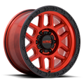 KMC KM544 20x9 Inch 5x5 Bolt Pattern C-Red Black-Lip Wheel