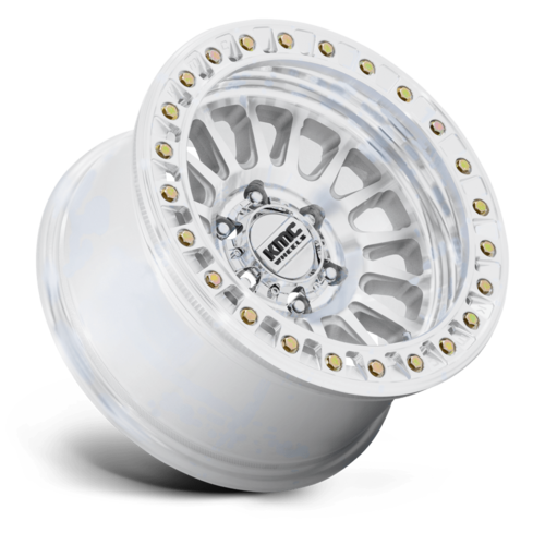 KMC KM239 Impact Beadlock 17x9 Inch Wheel with -38 Offset and Machined Finish
