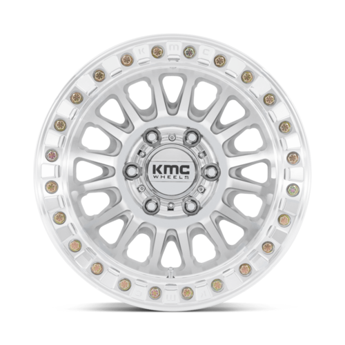 KMC KM239 Impact Beadlock 17x9 Inch Wheel with -38 Offset and Machined Finish