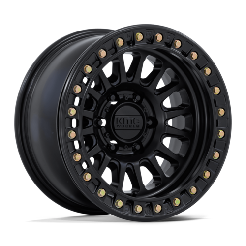 KMC KM239 Impact Beadlock 17x9 Matte Black Wheel with -12 Offset and 6x139.7 Bolt Pattern