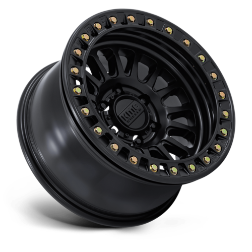 KMC KM239 Impact Beadlock 17x9 Matte Black Wheels with 6x135 Bolt Pattern and +25 Offset