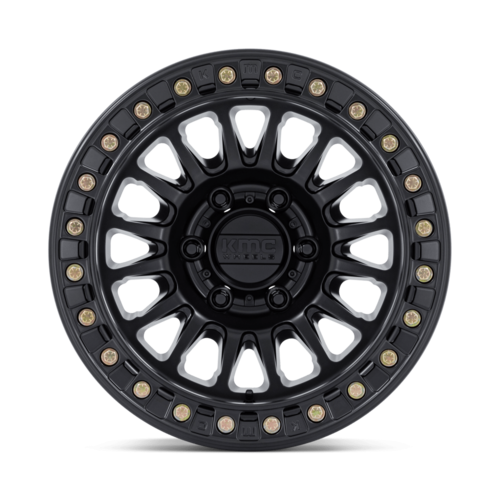 KMC KM239 Impact Beadlock 17x9 Matte Black Wheel with -12 Offset and 6x139.7 Bolt Pattern