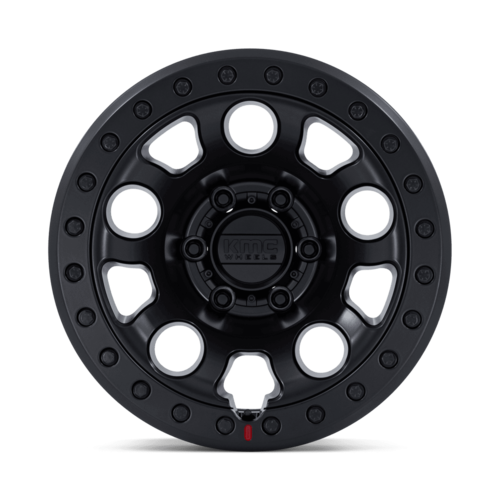 KMC KM241 E25 Beadlock 17x9 Inch Wheel with Blackout Finish and 6x139.7 Bolt Pattern