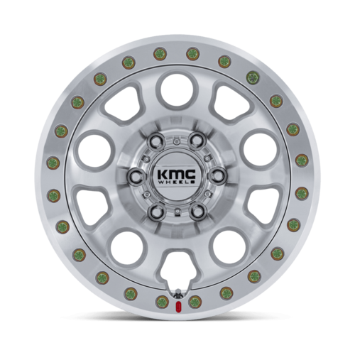 KMC KM241 E25 Beadlock 17x9 Wheel with Machined Finish and -38 Offset