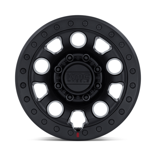 KMC E25 Beadlock 17x9 Blackout Wheel with -38 Offset and 8x165.1 Bolt Pattern