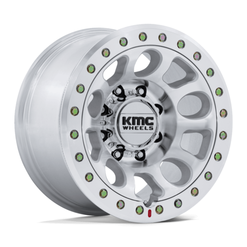 KMC KM241 E25 Beadlock 17x9 Wheel with Machined Finish and 8x165.1 Bolt Pattern