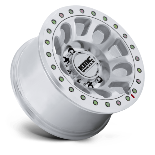 KMC KM241 E25 Beadlock 17x9 Wheel with Machined Finish and 8x165.1 Bolt Pattern