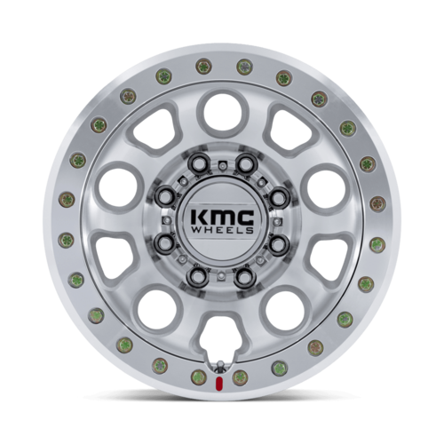 KMC KM241 E25 Beadlock 17x9 Wheel with Machined Finish and 8x165.1 Bolt Pattern