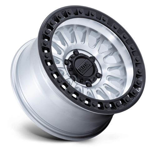 KMC IMS 18x9 Inch Wheel with Machined Finish and Matte Black Lip, 6x139.7 Bolt Pattern, +18 Offset