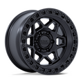 KMC KM553 TORX 17x8.5 Matte Black with Gloss Black Lip Wheel with 6x139.7 Bolt Pattern and +25 Offset
