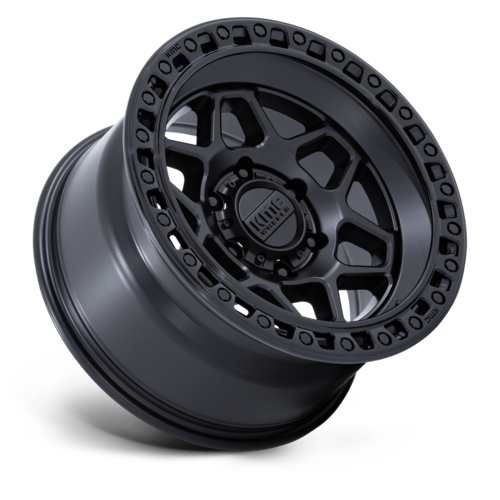KMC KM553 TORX 17x8.5 Inch Matte Black with Gloss Black Lip Wheel for 6x135 Bolt Pattern