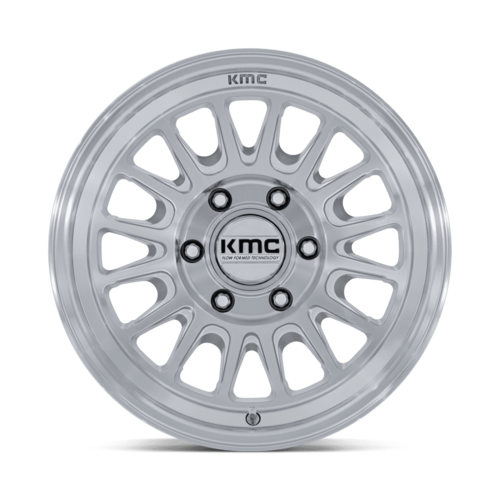 KMC Impact FFT 17x8.5 Wheel with 6x135 Bolt Pattern, 87.10mm Center Bore, +25mm Offset in Gloss Silver with Machined Face