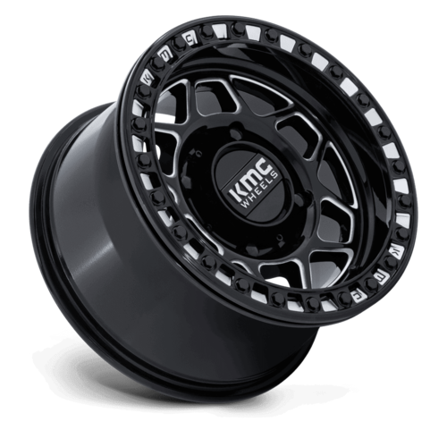 KMC Powersports KS241 TORX UTV Beadlock 15x8 Wheel with Gloss Black Milled Finish