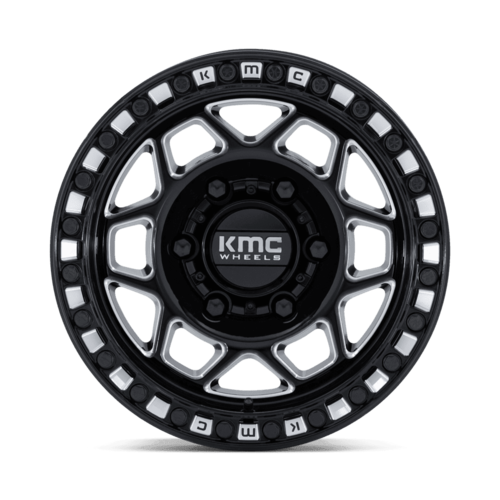 KMC Powersports KS241 TORX UTV Beadlock Wheel 15x7 - 6x139.7 Bolt Pattern, +38 Offset, Gloss Black Milled Finish