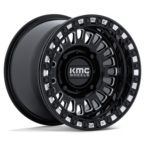 KMC Powersports AZTEC UTV Beadlock Wheel 15x8 4x137 Gloss Black Milled