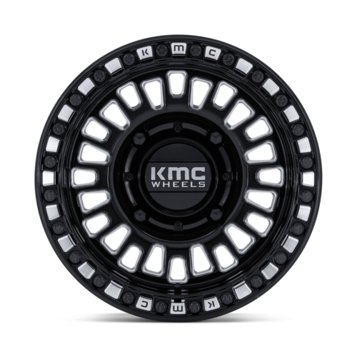 KMC Powersports AZTEC UTV Beadlock Wheel 15x8 4x137 Gloss Black Milled