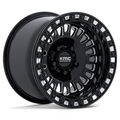 KMC Powersports KS242 AZTEC UTV Beadlock Wheel - 15x10, 5x114.3 Bolt Pattern, Gloss Black Milled Finish