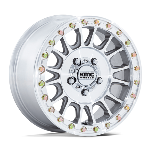 KMC Powersports Impact UTV Beadlock Wheel – 15x7 Inch, 4x156 Bolt Pattern, +10 Offset, Machined Finish