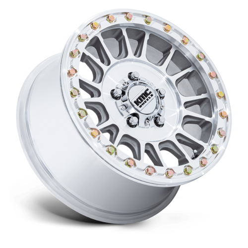 KMC Powersports KS239 Impact UTV Beadlock Wheel 15x7 - Machined Finish with 5x114.3 Bolt Pattern and +10 Offset