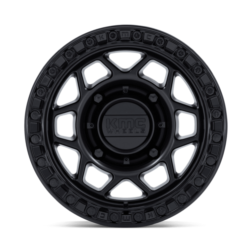 KMC Powersports KS241 TORX UTV Beadlock Wheel - 15x7 inches, Matte Black with Gloss Black Ring, 5x114.3 Bolt Pattern, +38 Offset