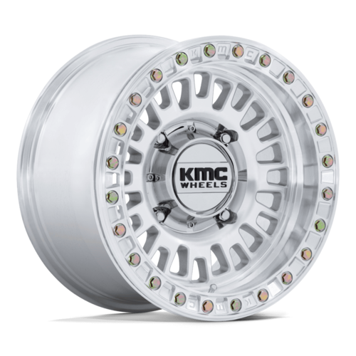 KMC Powersports AZTEC UTV Beadlock Wheel – 15x10, 5x114.3 Bolt Pattern, Machined Finish