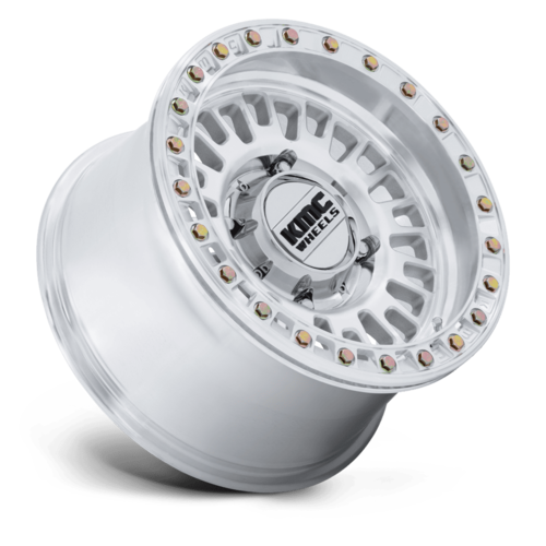 KMC Powersports AZTEC UTV Beadlock Wheel - 15x10, 4x156 Bolt Pattern, Machined Finish