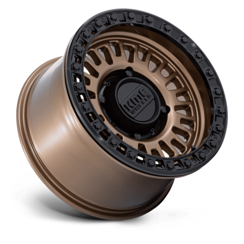 KMC Powersports AZTEC UTV Beadlock Wheel 15x7 - Matte Bronze with Black Ring, 4x156 Bolt Pattern, +38 Offset