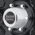American Racing AR Cap 4.25 Large 5/6 Lug Push Thru G-Black Wheel Center Cap (Part Number 1425002GB)