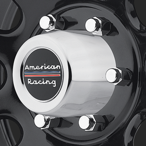 American Racing AR Cap 4.25 Large 5/6 Lug Push Thru G-Black Wheel Center Cap (Part Number 1425002GB)