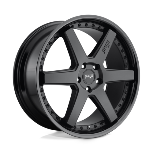 Niche 1PC M192 ALTAIR 18x9.5 Inch Gloss Black Matte Black Wheel with 5x120 Bolt Pattern and +35 Offset