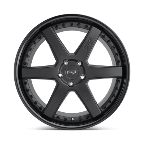 Niche 1PC M192 Altair 19x8.5 Inch Gloss and Matte Black Alloy Wheel with 5x108 Bolt Pattern and +40 Offset