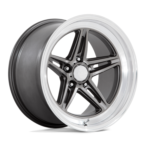 American Racing Vintage VN514 Groove 18x10 Anthracite with Diamond Cut Lip Wheel