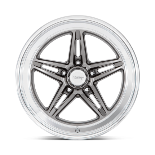 American Racing Vintage VN514 Groove 18x8 Anthracite with Diamond Cut Lip