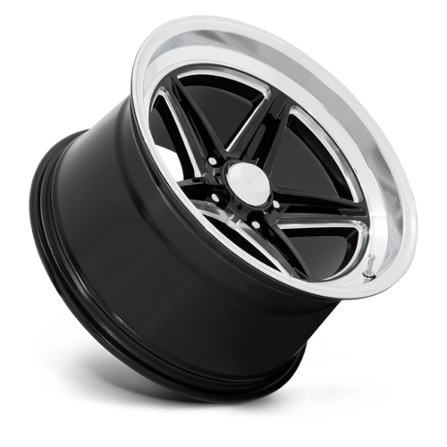 American Racing Vintage VN514 Groove 18x10 Gloss Black with Diamond Cut Lip Wheels