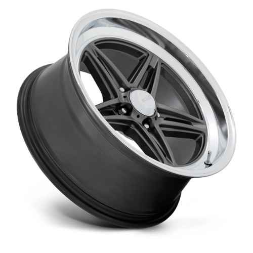 American Racing Vintage VN514 Groove 18x10 Inch Anthracite with Diamond Cut Lip Wheel