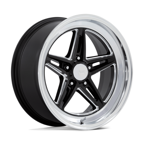 American Racing Vintage VN514 Groove 20x8.5 Inch Gloss Black Milled Diamond Cut Lip Wheels with 5x127 Bolt Pattern and 78.10mm Center Bore