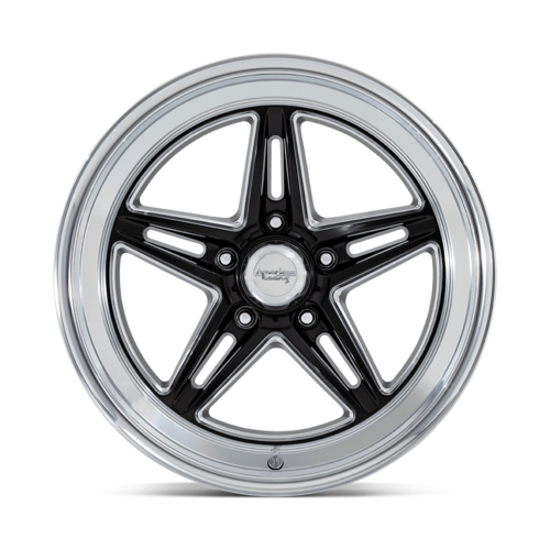 American Racing Vintage VN514 Groove 20x10 Gloss Black with Diamond Cut Lip Wheel