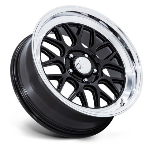 American Racing Vintage VN516 G-FORCE 18x10 Inch Gloss Black Diamond Cut Lip Wheels with 5x114.3 Bolt Pattern and +25 Offset