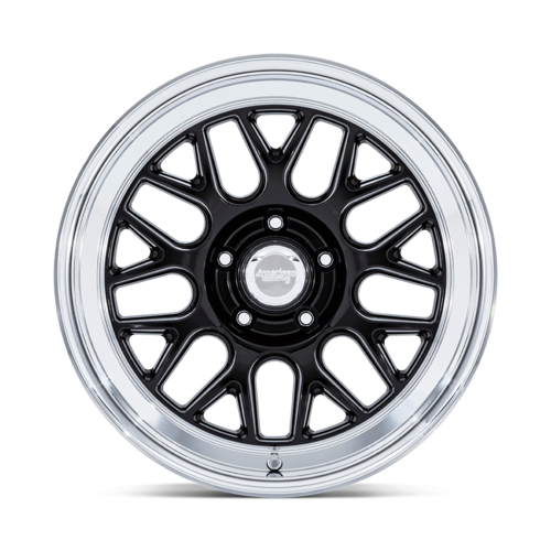 American Racing Vintage VN516 G-FORCE 18x7 Inch Gloss Black Wheel with Diamond Cut Lip, 5x120.65 Bolt Pattern, +0 Offset