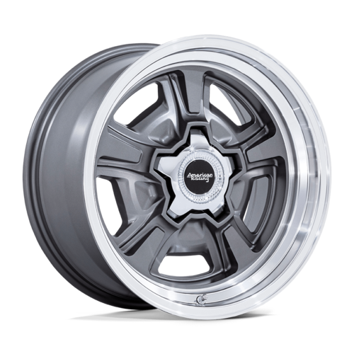 American Racing Vintage VN517 Marauder 22x10 Aluminum Wheel with Anthracite Finish and Diamond Cut Lip