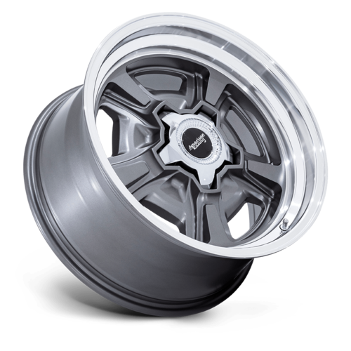 American Racing Vintage VN517 Marauder 18x8 Anthracite with Diamond Cut Lip - 5x120.65 Bolt Pattern +0 Offset