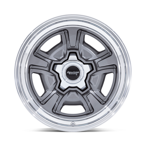 American Racing Vintage Marauder 18x8 Inch Wheel with Anthracite Finish and Diamond Cut Lip – 5x127 Bolt Pattern, 78.10 Center Bore