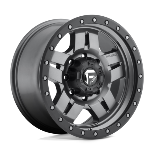 Fuel 1PC D558 ANZA 17x8.5 Matte Gunmetal Black Bead Ring Wheel with 5x127 Bolt Pattern and -6 Offset