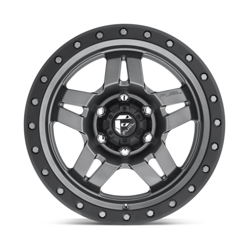 Fuel 1PC D558 ANZA 17x8.5 Matte Gunmetal Black Bead Ring Wheel