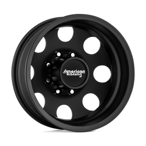 American Racing AR204 Baja Dually Satin Black 17x6 Wheel with 8x165.1 Bolt Pattern and -134 Offset