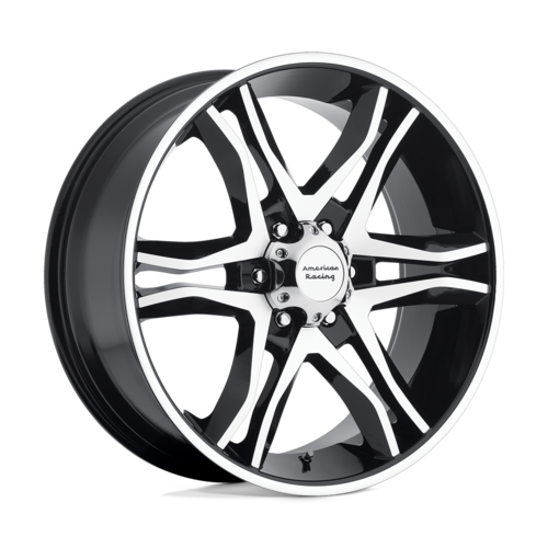 American Racing AR893 Mainline 17x8 Gloss Black Machined Wheel with 5x114.3 Bolt Pattern and +25mm Offset