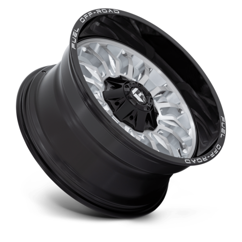 Fuel 1PC D798 ARC 20x10 Silver Brushed Face with Milled Black Lip Wheel